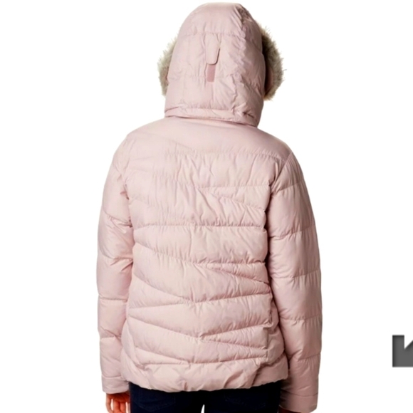 Columbia Insulated Peak to Park Snow Puffer Removable Fur and Hood Coat  S - Picture 2 of 13